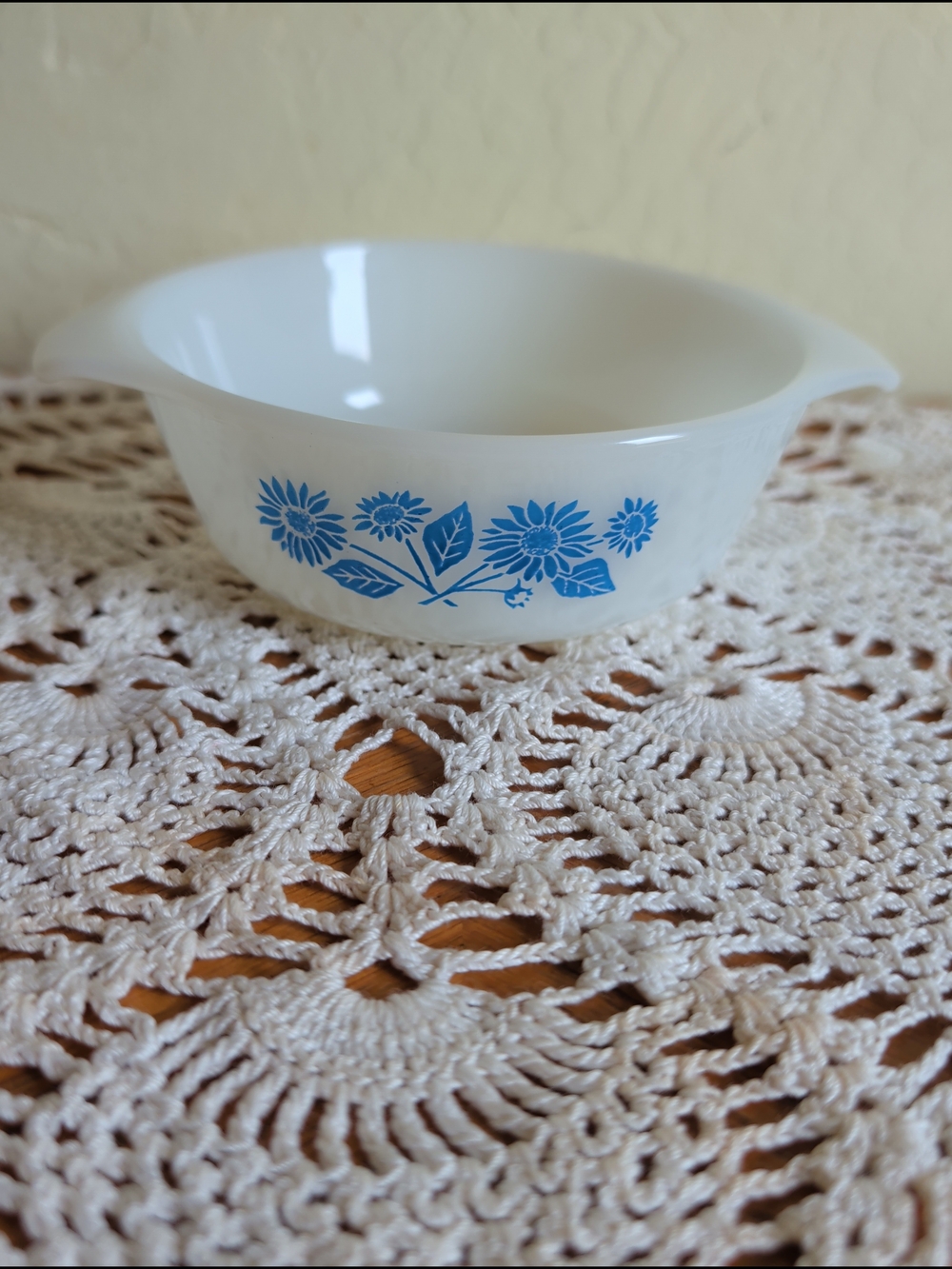 2 Corn Flower Blue Fire King Casserole Dish is a vintage piece from the Fire-K - Picture 6 of 9